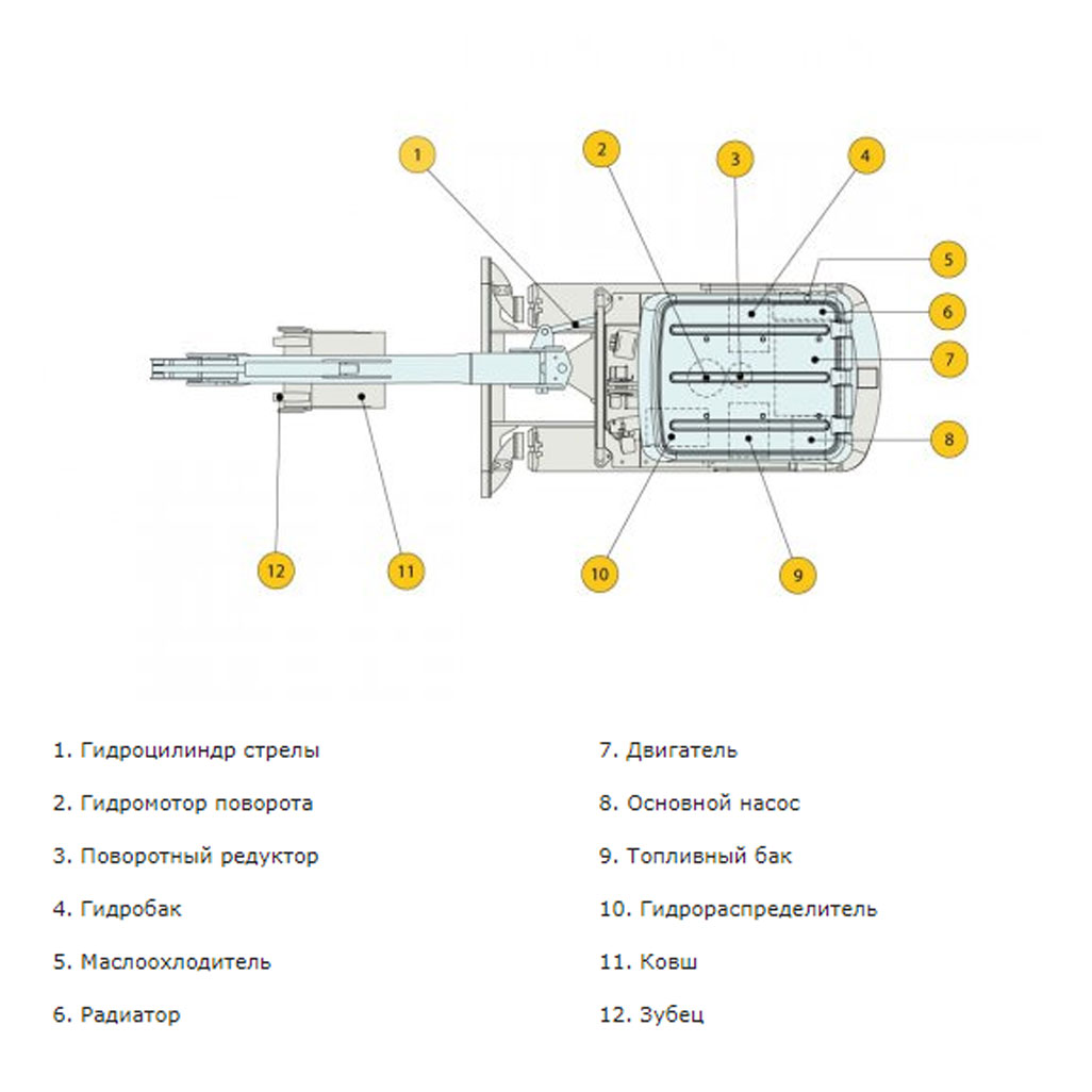 Конструктивная схема HYUNDAI R16-9