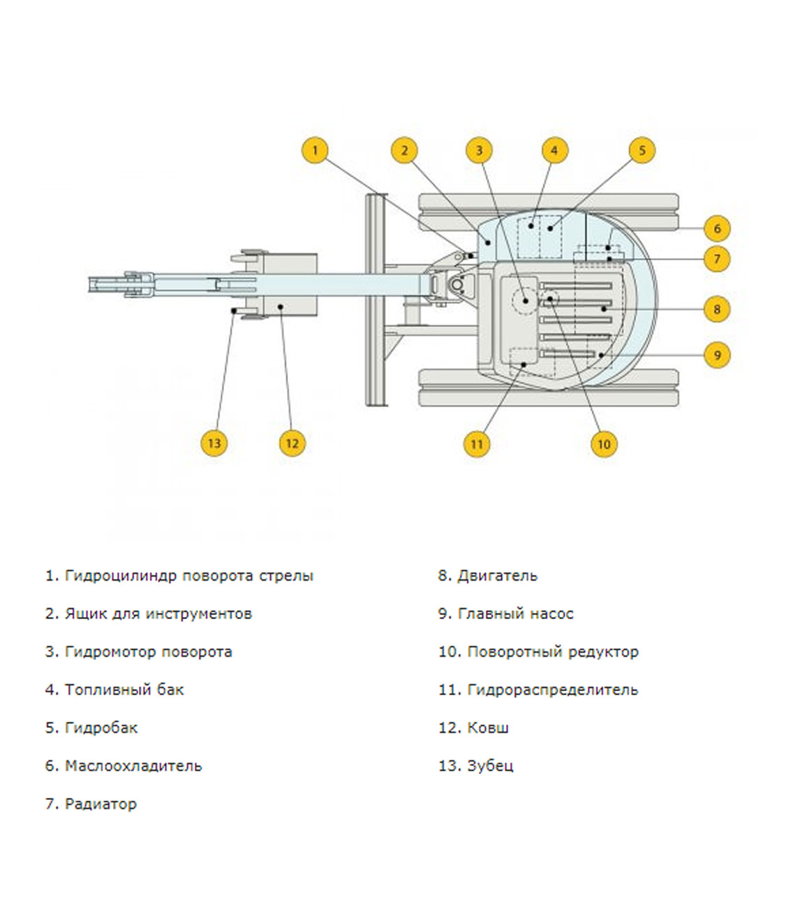 Конструктивная схема HYUNDAI R35Z-9