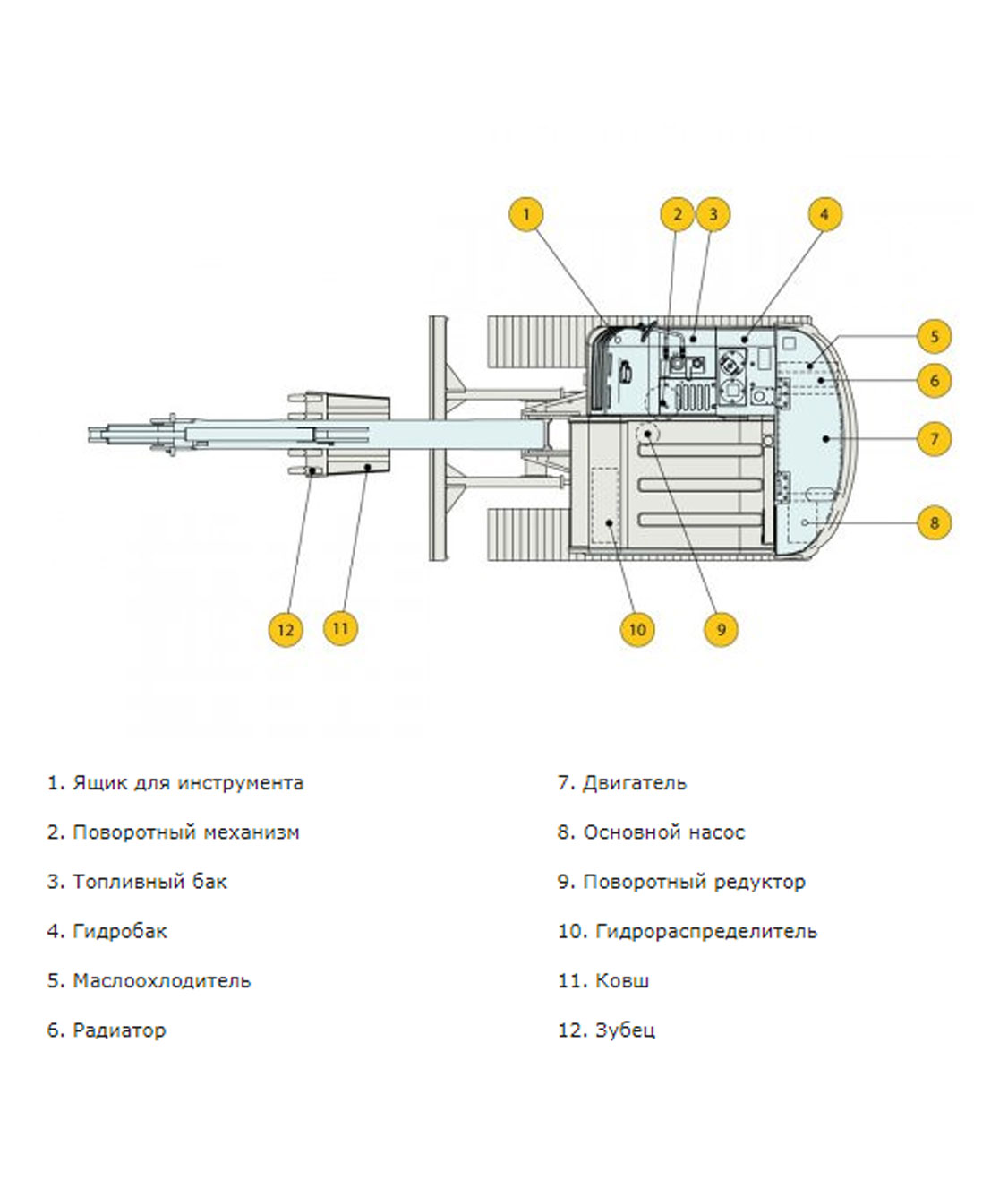 Конструктивная схема HYUNDAI R60-9S