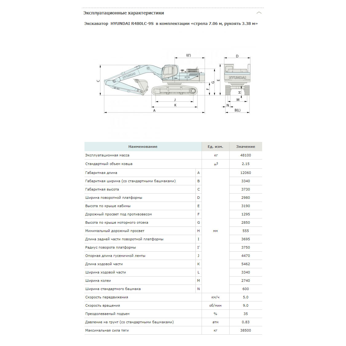 Конструктивная схема HYUNDAI R480LC-9S