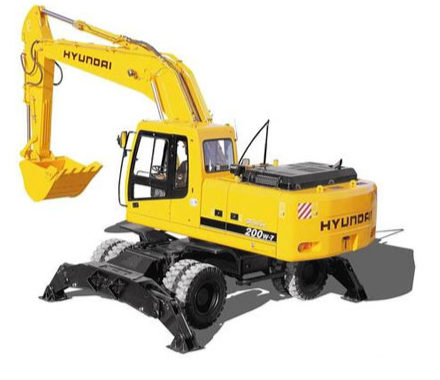 Колесный экскаватор hyundai  R200W-7